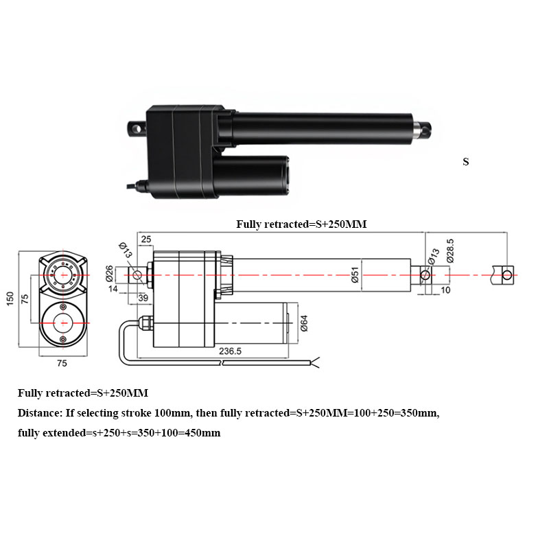 DC 12V 24V 7000N Linear Actuat - Fishing Rod Telescopic recension och pris