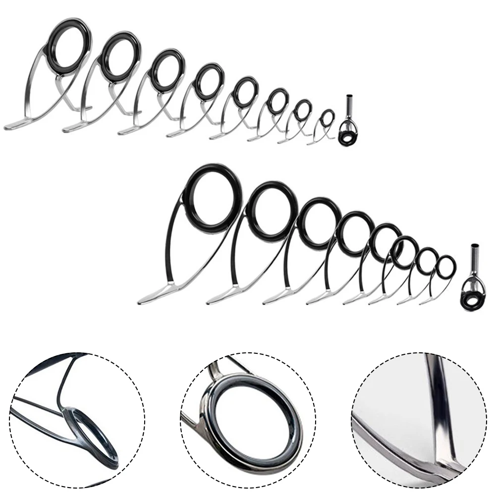9pcs Fishing Rod Top Ring Tip  - Fishing Rod Building Kit recension och pris